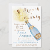 Invitation Elégant Brunch et Fête des mariées Bubbly (Devant)