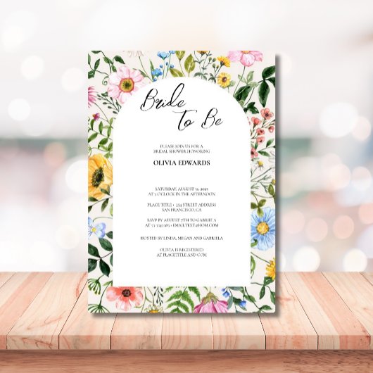 Invitation Élégant brunch floral bohème de mariage de fleurs 