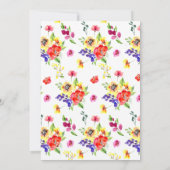 Invitation Élégant brunch floral coloré brillant (Dos)