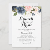 Invitation Elégant brunch floral d'hiver avec douche de marié (Devant)