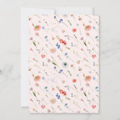 Invitation Elégant Brunch Floral et Fête des mariées Bubbly (Dos)