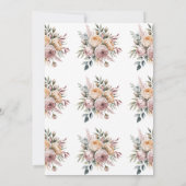 Invitation Élégant brunch floral rose et mousseux (Dos)
