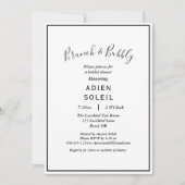 Invitation Élégant Brunch Moderne Et Fête des mariées Bubbly (Devant)