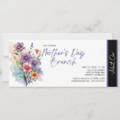 Invitation Elégant brunch moderne unique à la floraison mère (Devant)