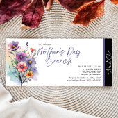 Invitation Elégant brunch moderne unique à la floraison mère