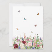 Invitation Élégant Brunch nuptial floral (Dos)