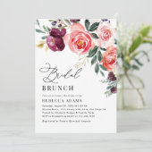 Invitation Élégant Brunch nuptial floral (Debout devant)
