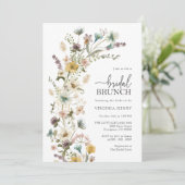 Invitation Élégant Brunch nuptial floral (Debout devant)