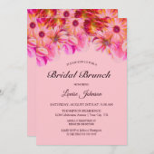 Invitation Élégant Brunch nuptial rose et jaune (Devant / Derrière)