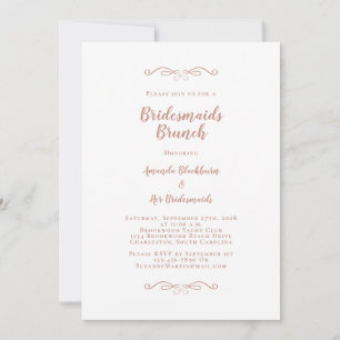 Invitation Élégant Brunch nuptiale demoiselles d'honneur Douc