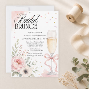 Invitation Élégant brunch pétillant pour l'enterrement de vie
