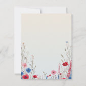 Invitation Élégant budget Boho Watercolor Fleur sauvage Maria (Dos)