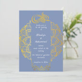 Invitation ÉLÉGANT bue poussiéreux MARIAGE ISLAMIQUE (Debout devant)