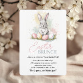 Invitation Elégant Bunny Brunch de Pâques