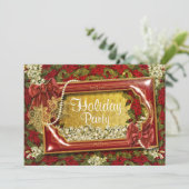 Invitation Élégant bureau de Noël personnalisable (Debout devant)