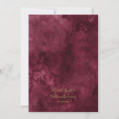 Invitation Elegant Burgundy and Gold Watercolor Wedding (Dos)
