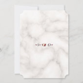Invitation Elégant Burgundy Blush Flowers or Marbre Mariage (Dos)