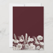 Invitation Elegant Burgundy Floral Boho Wedding (Dos)