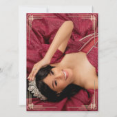 Invitation Elegant Burgundy Princess Quinceañera (Dos)