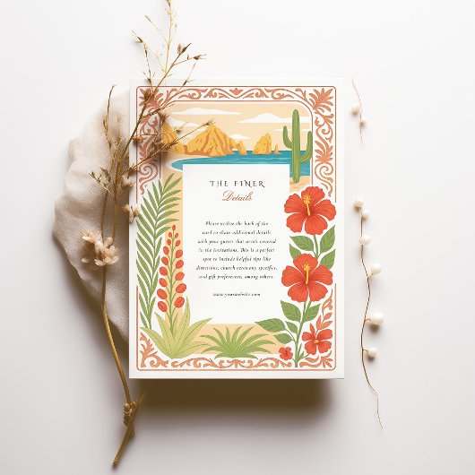 Invitation Elégant Cabo San Lucas Le Mariage Floral Arch