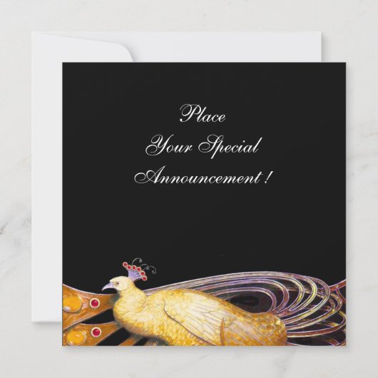 INVITATION ÉLÉGANT CACHET EN JAUNE ET NOIR (Dos)