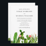 Invitation Elegant cactus | Wedding Invite<br><div class="desc">This wedding Objets a beautiful watercolor illustration of cactuses paired with elegant typographiy. C'est la meilleure choice pour une vie de rustic yet refined wedding See our shop for more pieces in this design !</div>