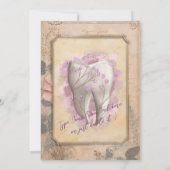 Invitation Élégant cadeau dentaire Vintage à l'ancienne (Dos)