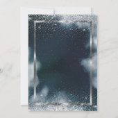 Invitation Elégant cadre Argent Confetti Night Sky Retraite (Dos)
