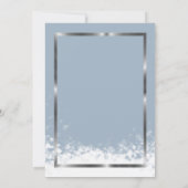 Invitation Elégant cadre argenté Dusty Blue Retraite (Dos)
