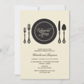 Invitation Elégant Cadre Cadre Mariage Répétition Dîner (Devant)