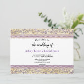 Invitation Elégant Cadre Chic Luxe Script Mariage formel (Debout devant)