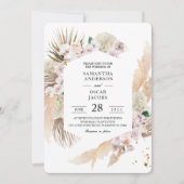 Invitation Elégant cadre de beauté des orchidées florales et  (Devant)