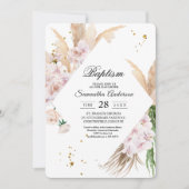 Invitation Elégant cadre de beauté Orchidées & Pampas (Devant)