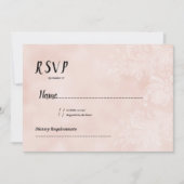 Invitation Elégant cadre de dentelle de fleur blanche pêche R (Devant)