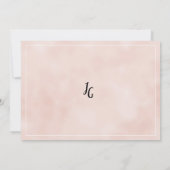 Invitation Elégant cadre de dentelle de fleur blanche pêche R (Dos)