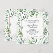 Invitation Elégant cadre de la flore et de la faune Invitatio (Devant / Derrière)