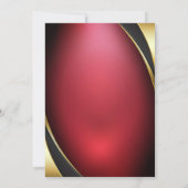 Invitation Élégant cadre de la limite de diplôme d'or Red Gra (Dos)