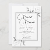 Invitation Elégant cadre Eucalyptus Bridal Brunch Douche (Devant)