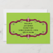 Invitation Elégant cadre fleuri (Dos)