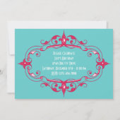 Invitation Elégant cadre fleuri (Dos)