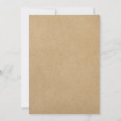 Invitation Elégant cadre floral rustique Kraft | FÊTE DES MAR (Dos)