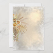 Invitation Elégant cadre or Boho Flowers Fête des mariées (Dos)