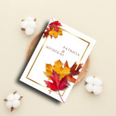 Invitation Elégant cadre or et Rustique Mariage de charme d'a