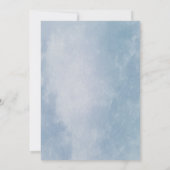 Invitation Elégant cadre Or Verdure Dusty Blue Mariage (Dos)