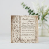 Invitation Elégant cadre victorien Rustique Mariage Invitatio (Debout devant)