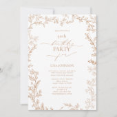 Invitation Élégant café en terre cuite moderne 50e anniversai (Devant)