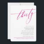 Invitation ELEGANT Calligraphie minimum 30ème partie rose cha<br><div class="desc">par kat massard / WWW.SIMPLYSWEETPAPERIE.COM Aimez le design,  mais aimeriez voir quelques changements - un autre jeu de couleurs,  un produit,  ajouter une photo ou adapté pour une autre occasion - pas de souci contactez-moi,  kat@simplysweetPAPERIE.com Je suis heureux de vous aider!</div>