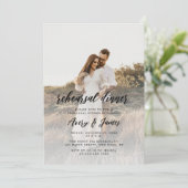 Invitation Élégant Calligraphie Reproduction Photo Dîner (Debout devant)