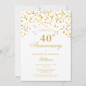 Invitation Elegant Calligraphy 40th Wedding Anniversary (Devant)