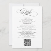 Invitation Elegant calligraphy black white all in one wedding (Dos)